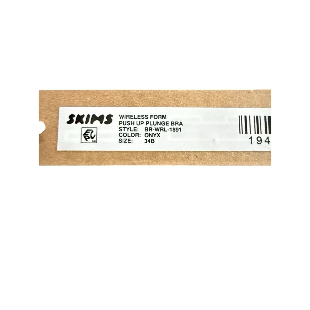 Skims Wireless Form Push Up Plunge Bra - NWT - 34b - Black - Picture 5 of 5